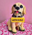 Welcome Dog Statue For Home Decor