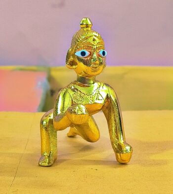 "Golden Metal Laddu Gopal Idol" 3No